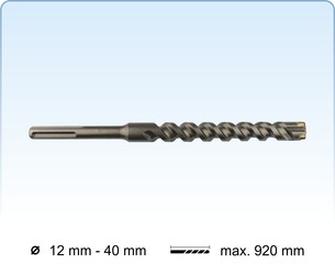 SDS-max drill bits X-shaped tip