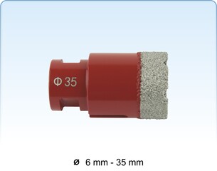 Diamond hole saws for dry drilling (M14)