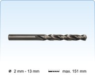 Vybrusované vrtáky kobaltovej (HSS-Co 8%), štandardná dĺžka, DIN 338